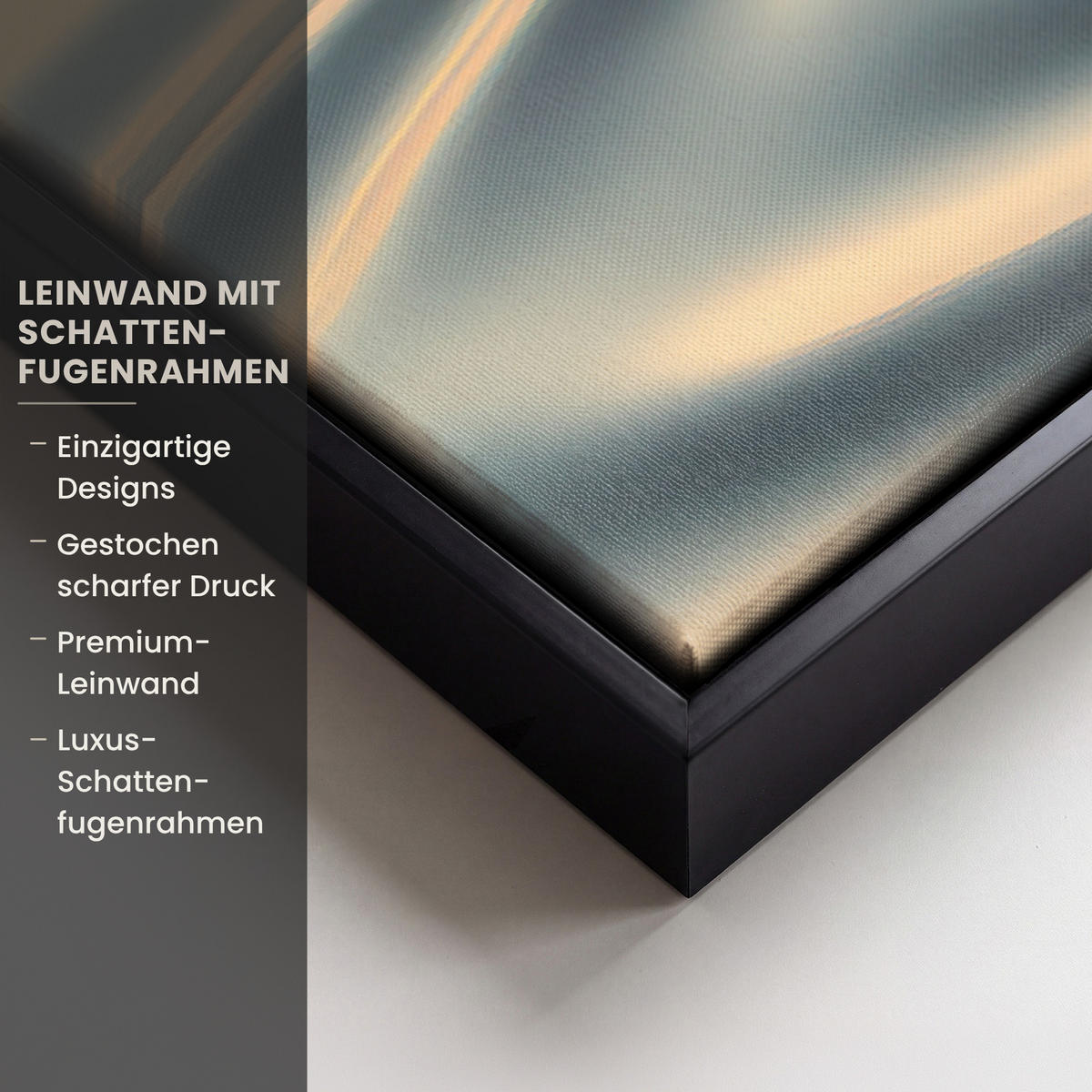 LEINWAND Bilder mit Rahmen - Herz - Wasser - Sonnenuntergang - Natur - Zen - 90x60 - Bernsteinfarben, Textil (90/60cm) - MuchoWow