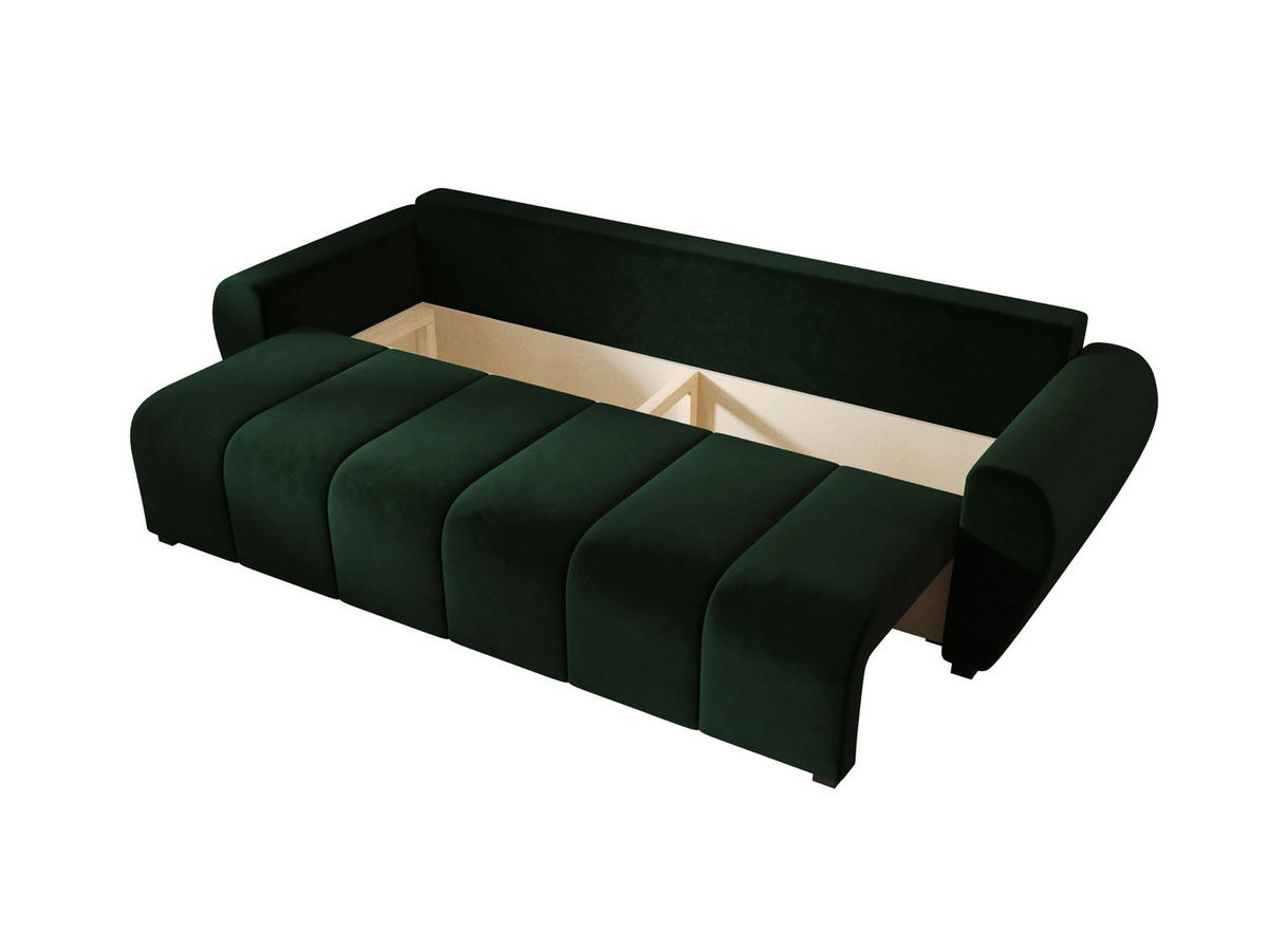 SOFA MOLISA mit Schlaffunktion COSMIC 800 mit Stauraum - Dunkelbraun, Textil (86/82/246cm) - Bedante