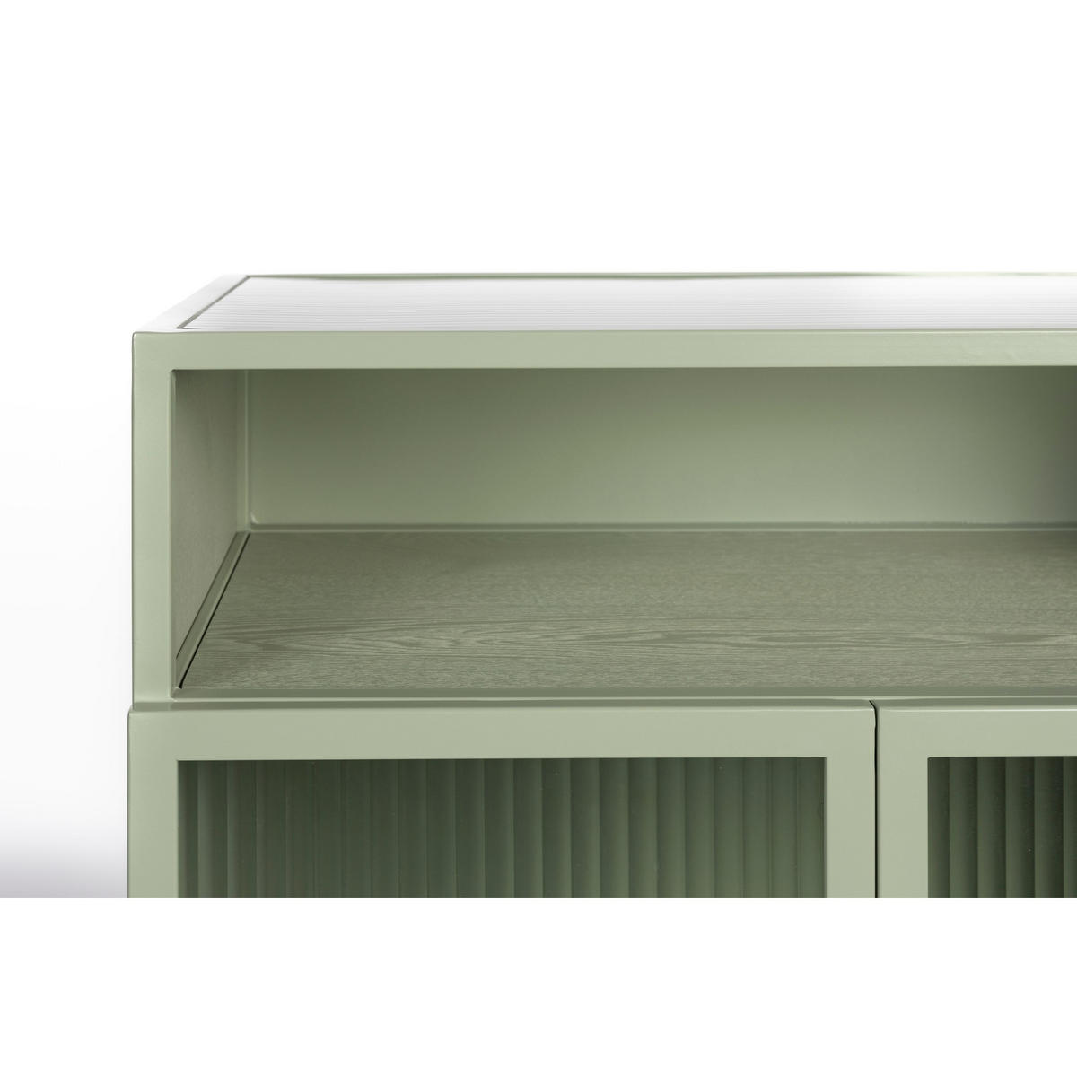 DESIGN-SIDEBOARD - Metall - Mandelgrün - Pastellgrün, Metall (35/105/60cm) - Drawer