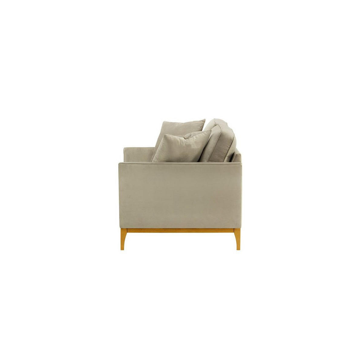 ZWEISITZER-SOFA Linara-Velluto 3 - Beige, Holz/Textil (141/91/95cm)