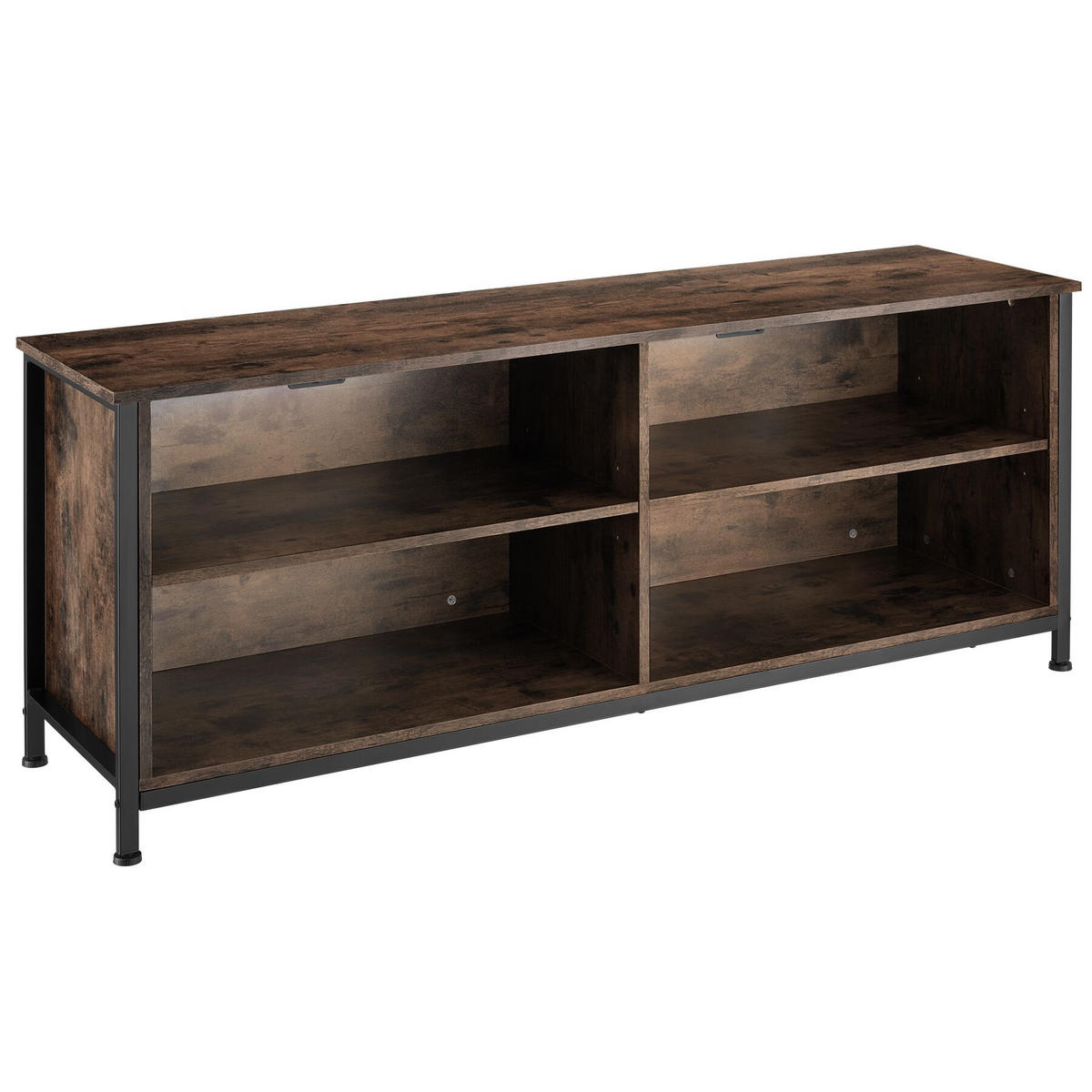 TV-ELEMENT Navan,147 x 41 x 60,5 cm,Industrial Holz dunkel, rustikal - Rostfarben, Holzwerkstoff (41/60.5/147cm) - tectake