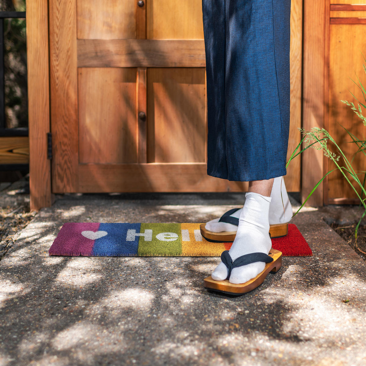 FUßMATTE - Multicolor, Kunststoff/Textil (75/25cm) - Relaxdays