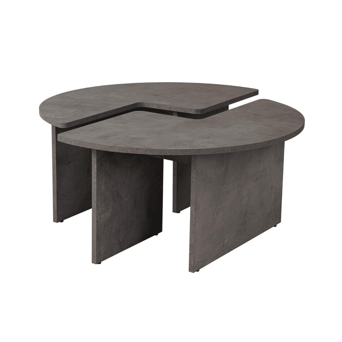 COUCHTISCH moira Gris béton - Grau, Holzwerkstoff (65/90/41cm) - Calicosy