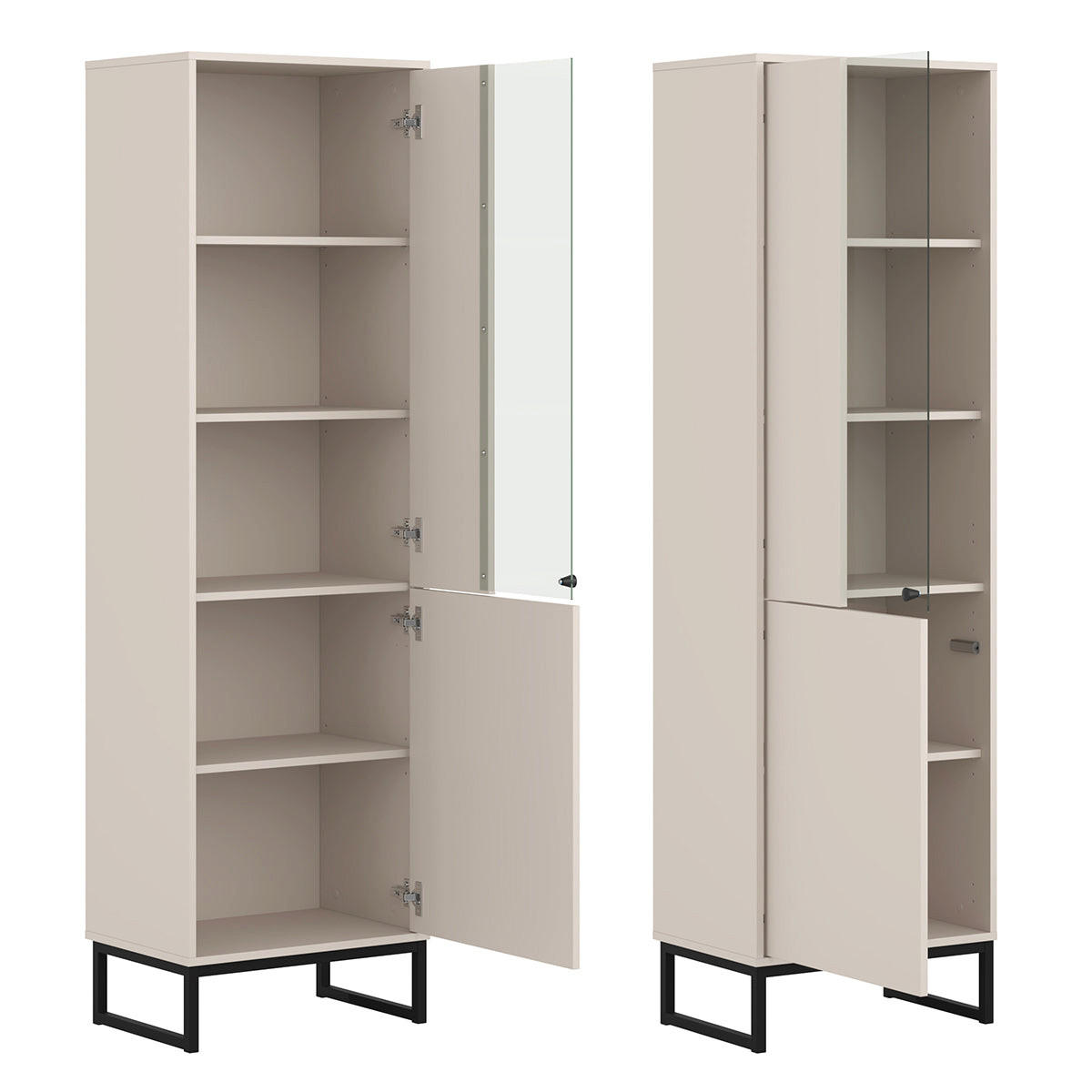 VITRINE Loa Kaschmir - Beige, Holzwerkstoff (53.5/180/36.5cm) - Petits-meubles