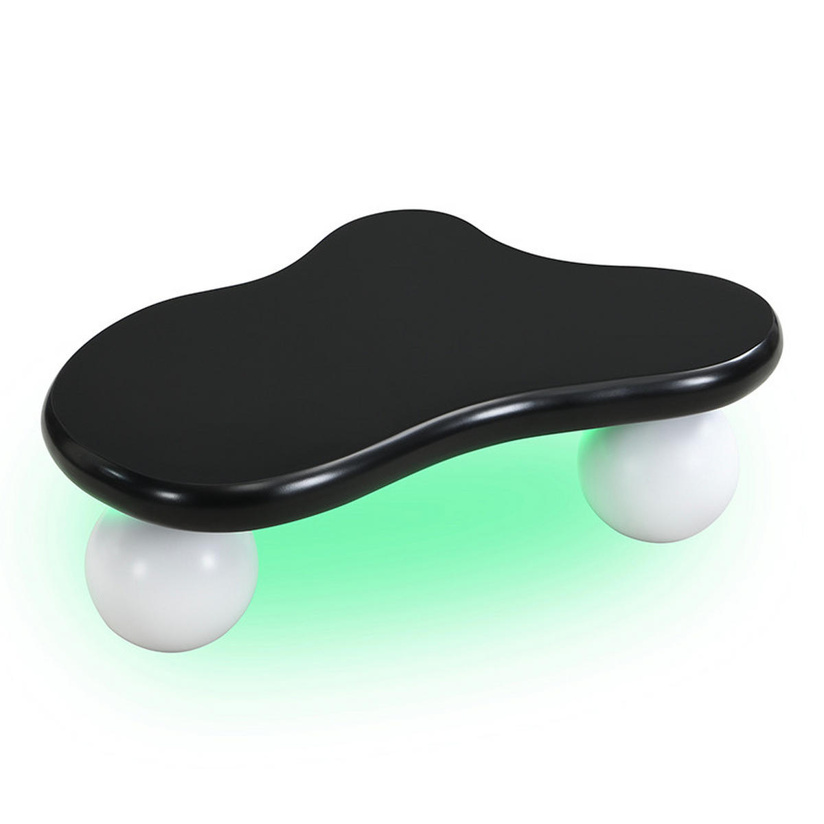 COUCHTISCH DE-091 Cloud Style Schwarz/Weiß - Schwarz, Holzwerkstoff (63/95/32cm) - ComfortXL