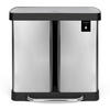 RECYCLINGMÜLLEIMER 60L, 2x30L Behälter inox edition N°928 - Silberfarben, Metall (58.5/61.5/30.5cm) - Les Collectors