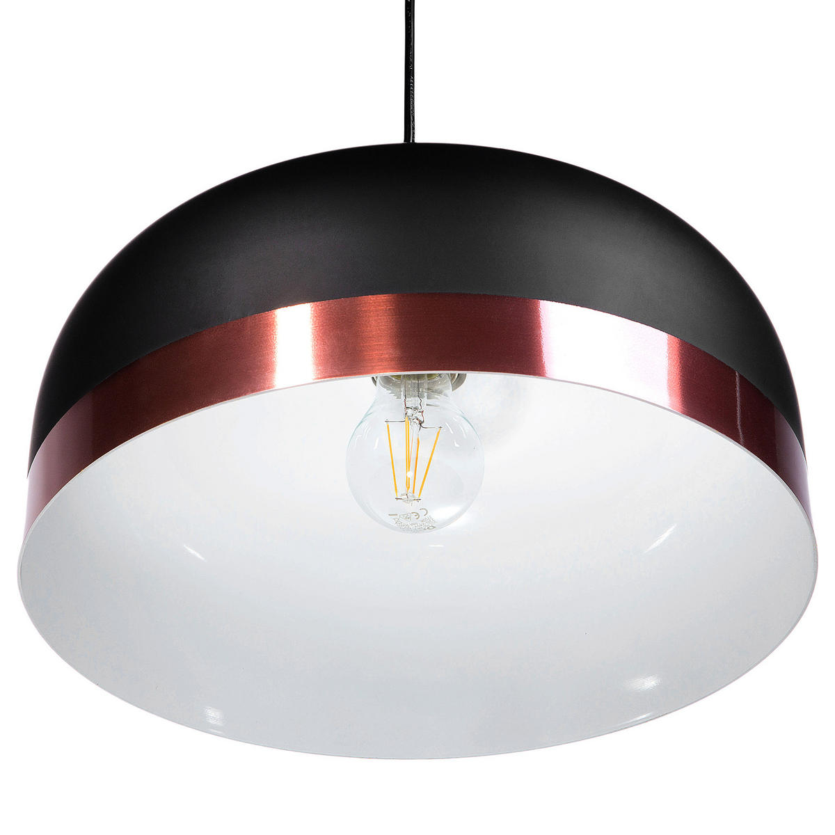 HÄNGELEUCHTE Parina 33/33/130 cm - Schwarz, Metall (33/33/130cm) - Beliani