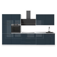 CHICINETĂ Fame-Line, Albastru închis înalt lucios/Alb, 340 cm, AP Marmură - alb/albastru închis, compozit lemnos (340/206.8/60cm) - Vicco