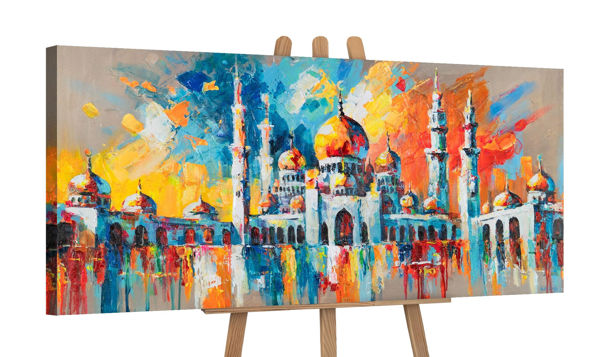 GEMÄLDE Harmonie auf Keilrahmen 115x50 cm - Multicolor, Holz (115/50cm) - YS-art gallery