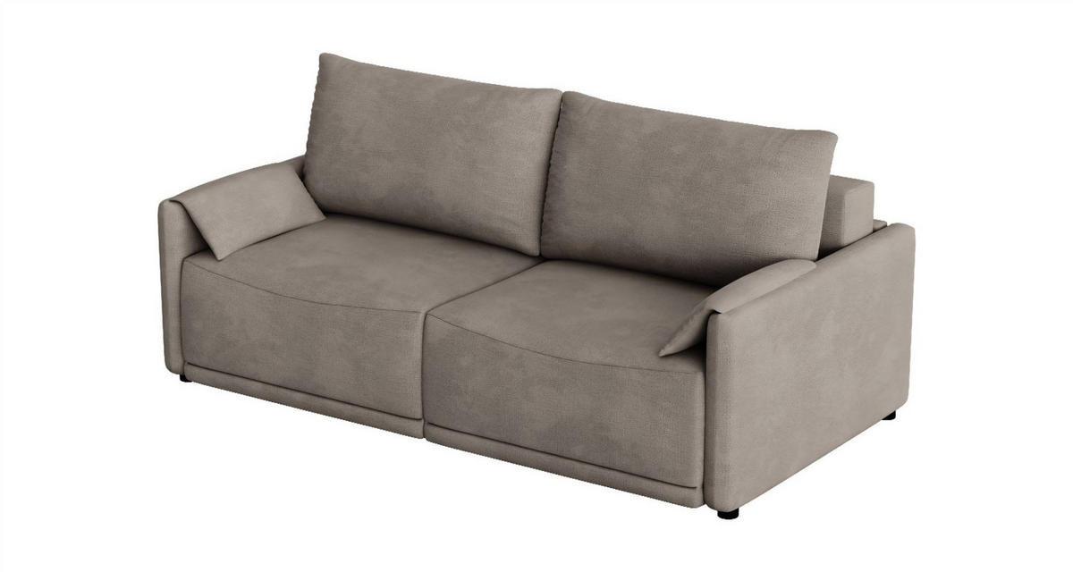 SCHLAFSOFA Mirena - Braun, Holzwerkstoff/Textil (215/100/112cm) - Fun Möbel