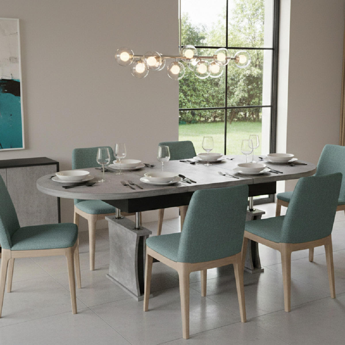 COUCHTISCH oval ausziehbar höhenverstellbar Ablage 130/80/60 cm - Hellgrau/Schwarz, Holzwerkstoff (80/130/60cm) - designimpex