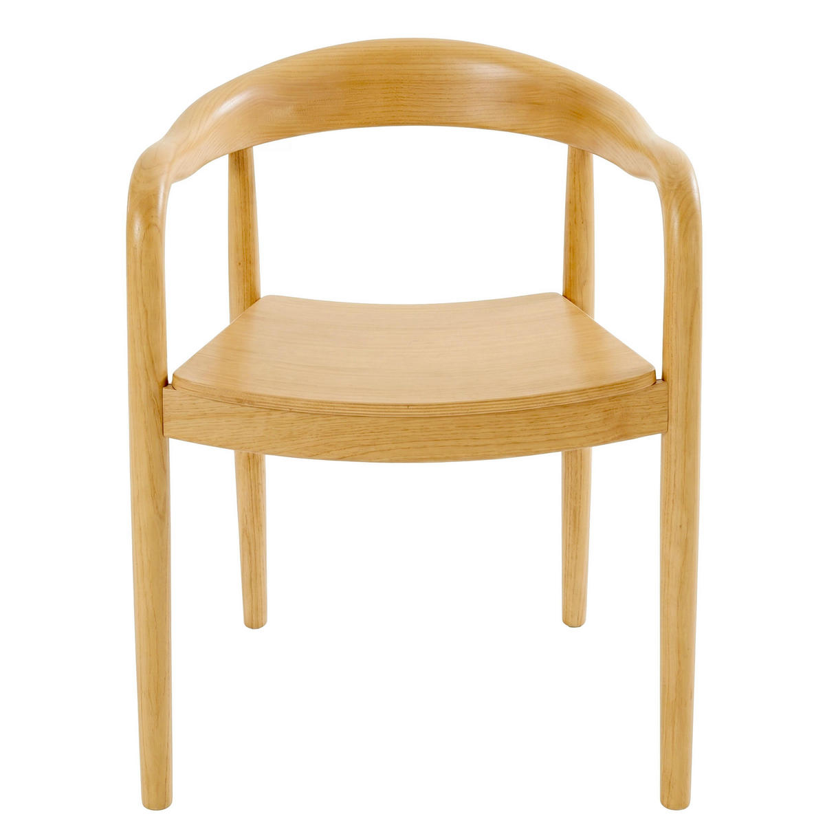 STÜHLE 2-tlg., Holz - Eichefarben, Holz (55/75/55cm) - Oviala