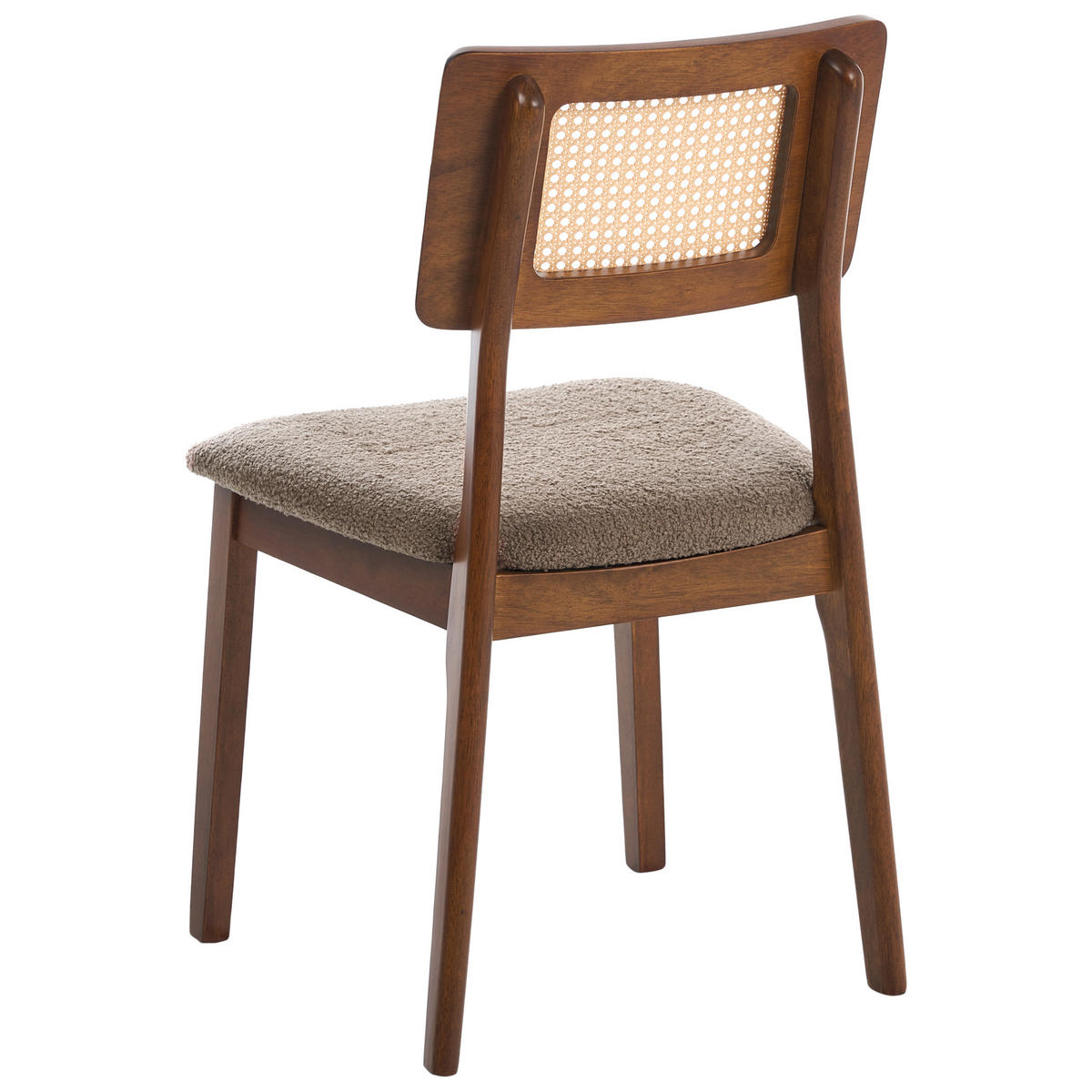 ESSZIMMERSTUHL 2er Set Holz Braun/Taupe Embar - Taupe, Holz (50/86/52cm) - Beliani