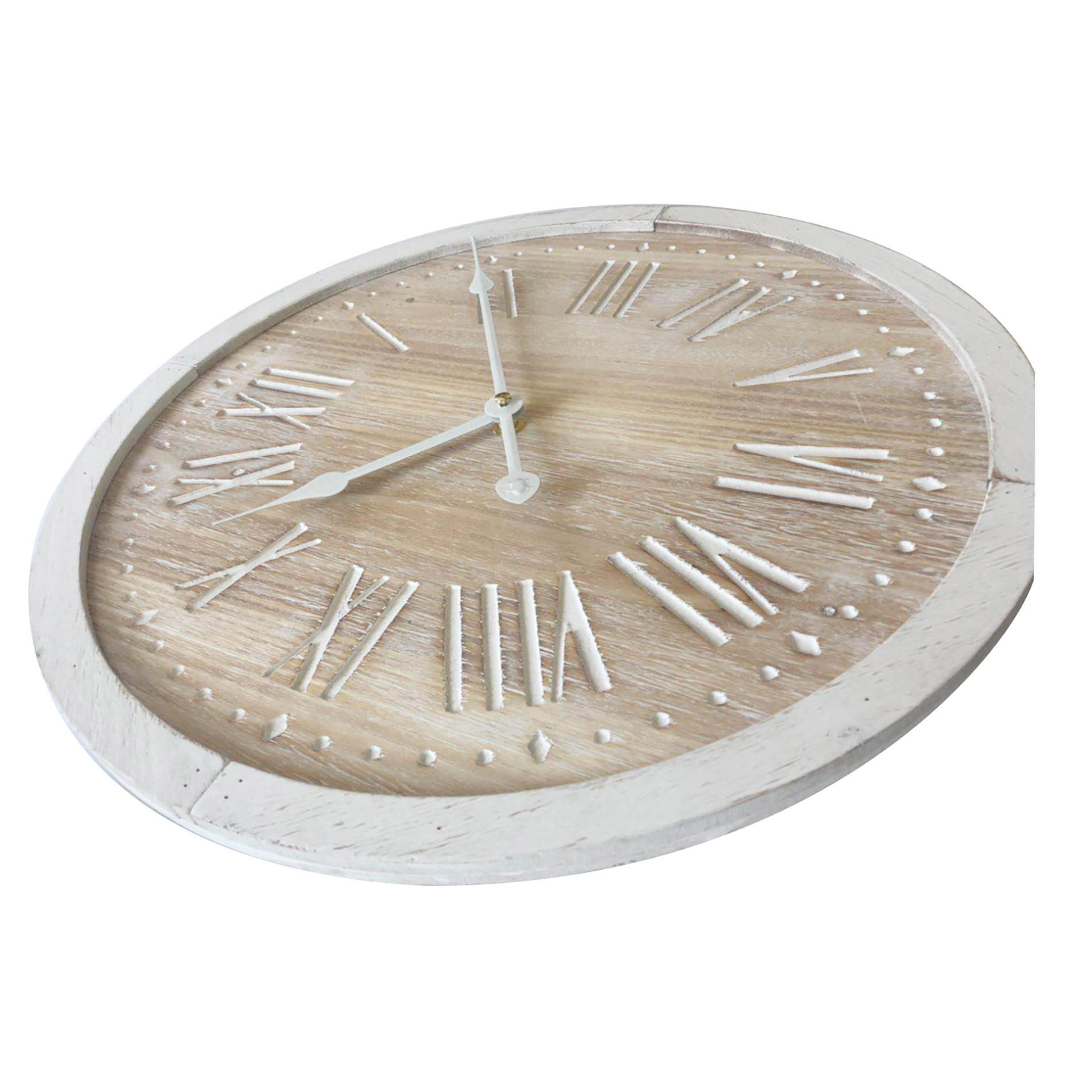 WANDUHR Weiß 5/40/40 cm - Weiß, Holzwerkstoff (5/40/40cm) - Mobili Rebecca