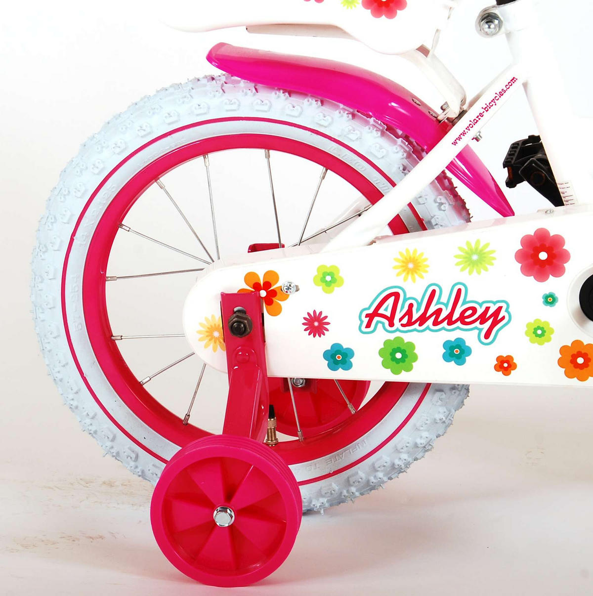 KINDERFAHRRAD Ashley - Mädchen - 14 Zoll - Rücktritt + Handbremse - Weiß - Weiß, Metall (54cm) - TPFSports