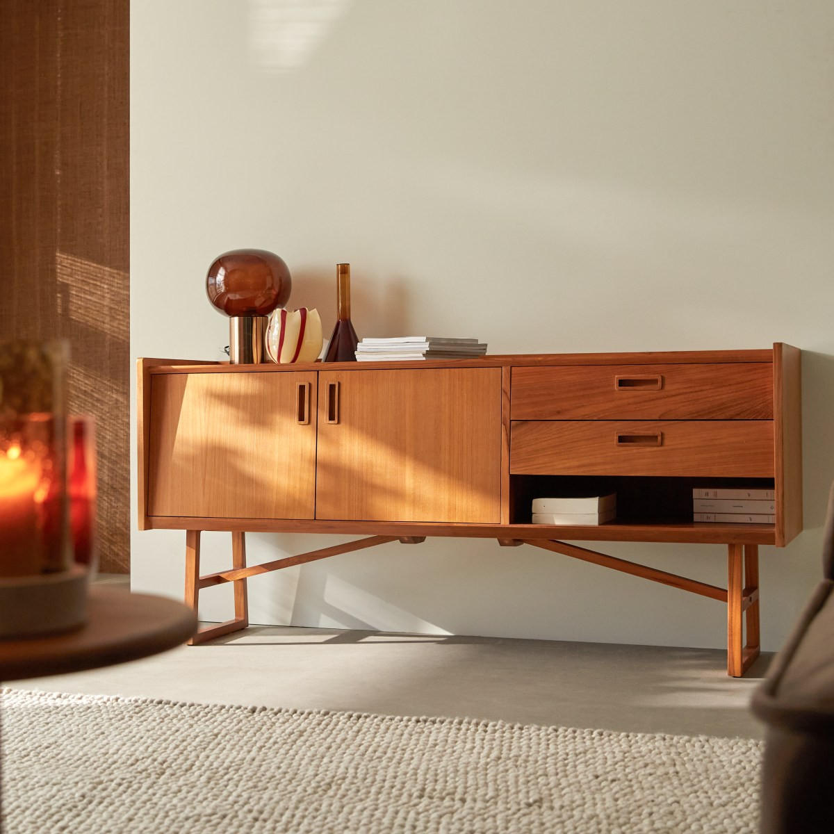 SIDEBOARD Marcus Natur aus Teak - Naturfarben, Holz (160/74/45cm) - Tikamoon