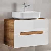 WASCHTISCH Luton-56 - Weiß, Holzwerkstoff (80/67/46cm) - Lomado