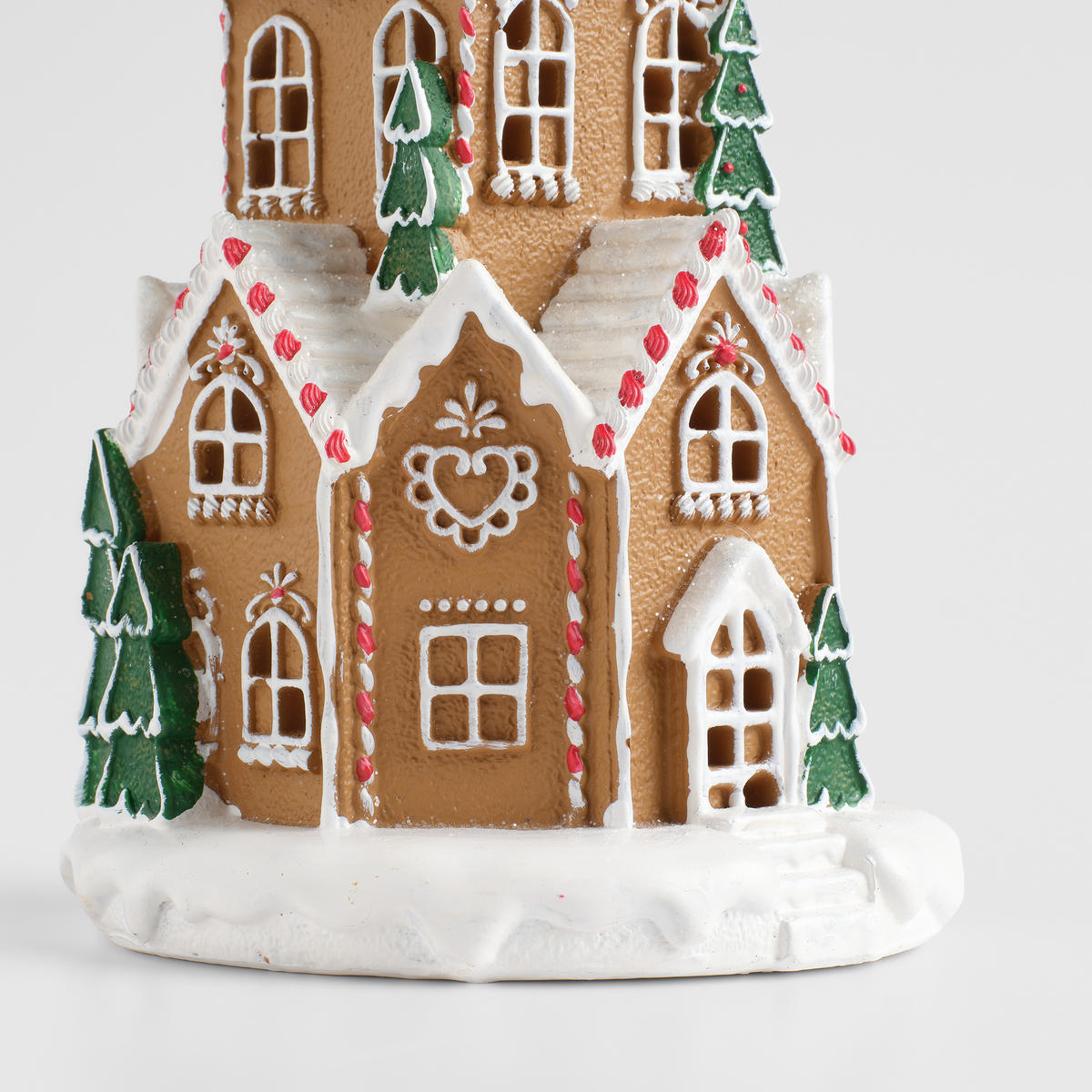 DEKOFIGUR Led CHARMTOWER, 14 x 14 cm, Braun, Beleuchtet Weihnachtsfigur, Weihnachtsdeko, Deko Wohnzimmer, Winter Christmas, XMAS Geschenk - Braun, Kunststoff (14/1/14cm) - home&you