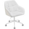 DREHSTUHL höhenverstellbar, Bouclé-Sitz, Creme+Beige - Beige/Creme, Kunststoff/Textil (61/81/56cm) - Woltu