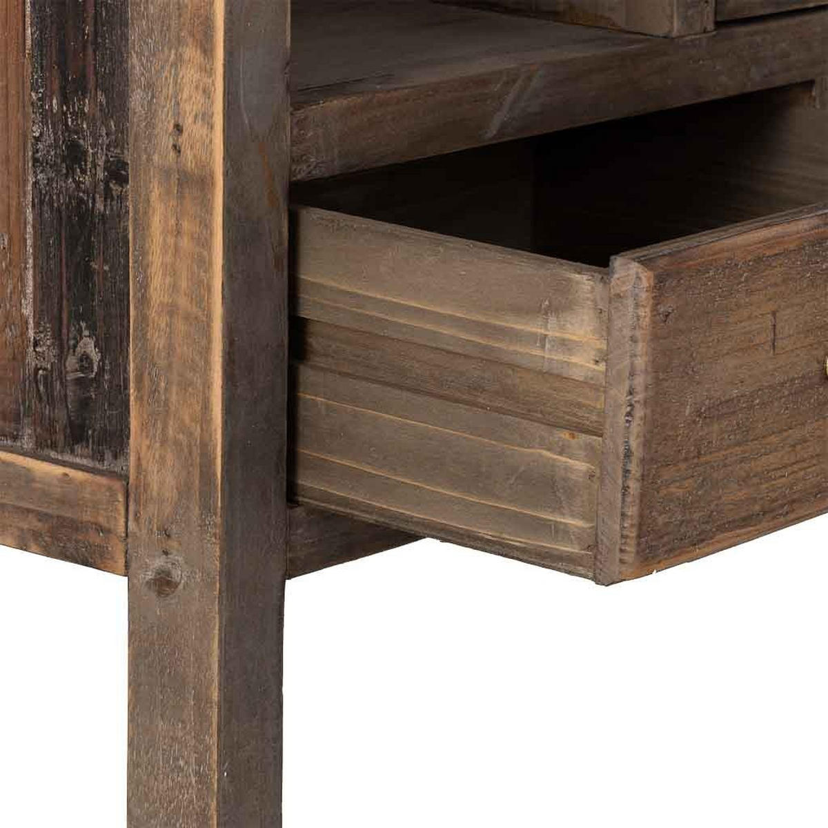 HIGHBOARD mit 2 türen und 3 schubladen 127x40x163 cm - Braun, Holz (127/136.5/40cm) - Wanderlust