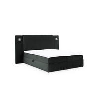 BOXBETT Marten Magic Velvet Set.1 - Schwarz, Holzwerkstoff/Textil (180/200cm) - Fun Möbel