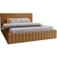 POLSTERBETT 140x200 Billo mit Bettkasten, Boucle Orange - Orange, Holz/Textil (140/200cm) - Emporius