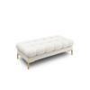 BANK Mamaia aus strukturiertem Stoff leichtes beige 2 Sitzplätze - Creme, Textil (133/41/62cm) - Micadoni