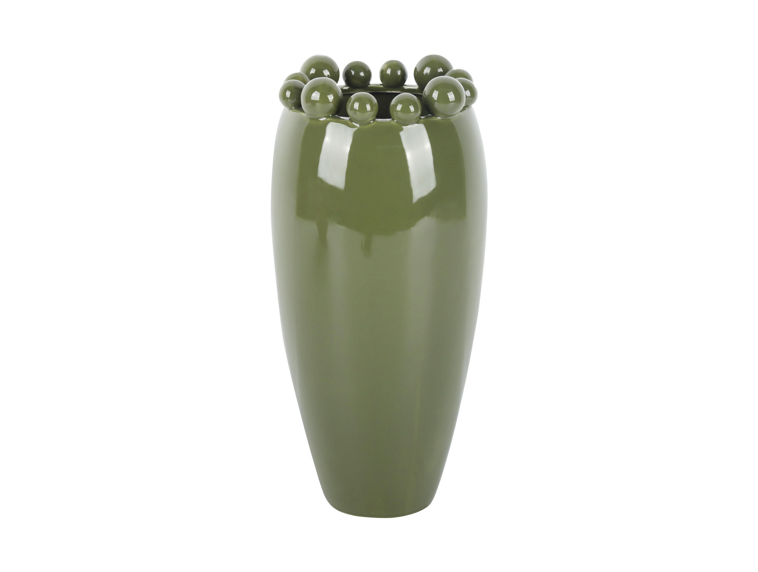 VASE Cadiz Dotty Large - Grün - 30 cm - Grün, Stein (30cm) - Present Time