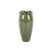 VASE Cadiz Dotty Large - Grün - 30 cm - Grün, Stein (30cm) - Present Time