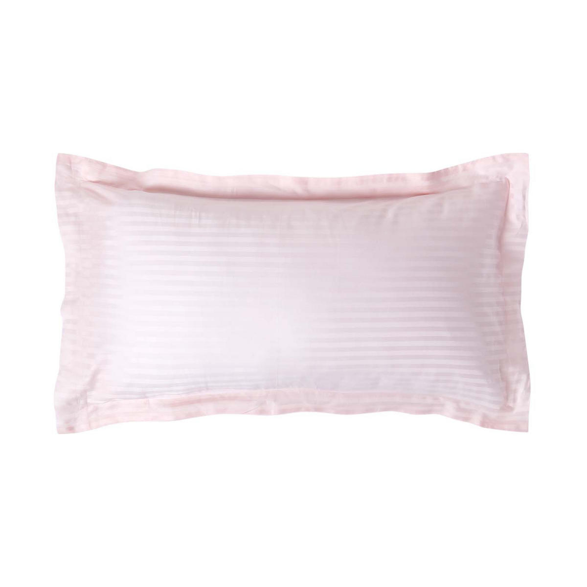 KISSENBEZUG Damast mit Stehsaum, Fadendichte 330 - Rosa, Textil (50/90cm) - Homescapes