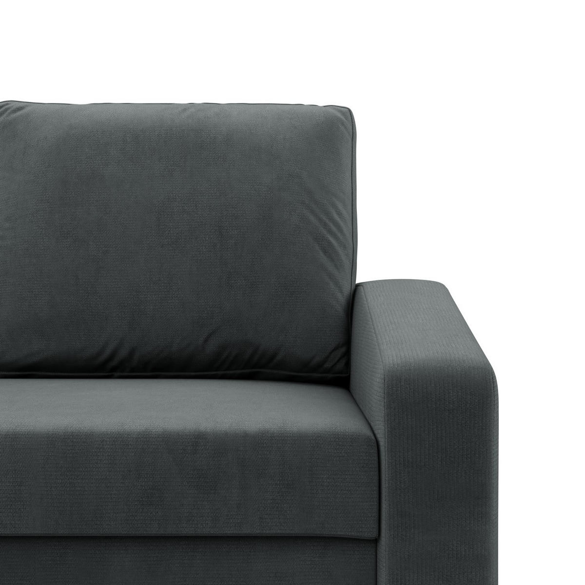 SOFA 2-SITZER MIT SCHLAFFUNKTION NEO, Dunkelgrau - Dunkelgrau, Textil (148/90/87cm)