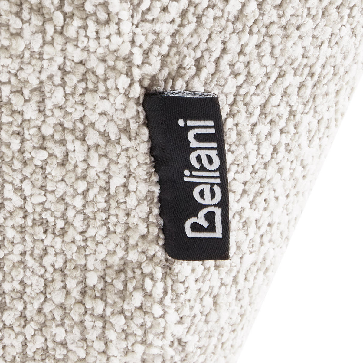 DREHSESSEL Hellbeige Molle II - Beige/Schwarz, Textil (70/105/86cm) - Beliani