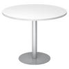 PAUSENTISCH groß STF 100/100/74,5 cm in Weiß/Silberfarben - Silberfarben/Weiß, Holzwerkstoff (100/100/74.5cm) - bümö