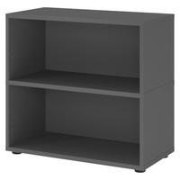 REGAL - 2 Ordnerhöhen 40/80/74,8 cm in Graphitfarben - Graphitfarben, Holzwerkstoff (80/74.8/40cm) - bümö