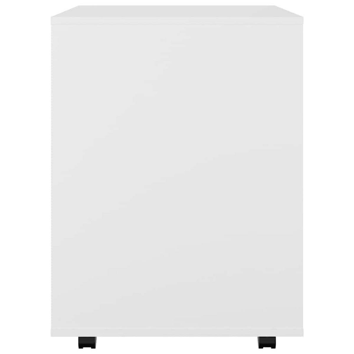 ROLLSCHRANK WEISS 60X53X72 CM HOLZWERKSTOFF - Weiß, Holz (60/72/53cm) - vidaXL