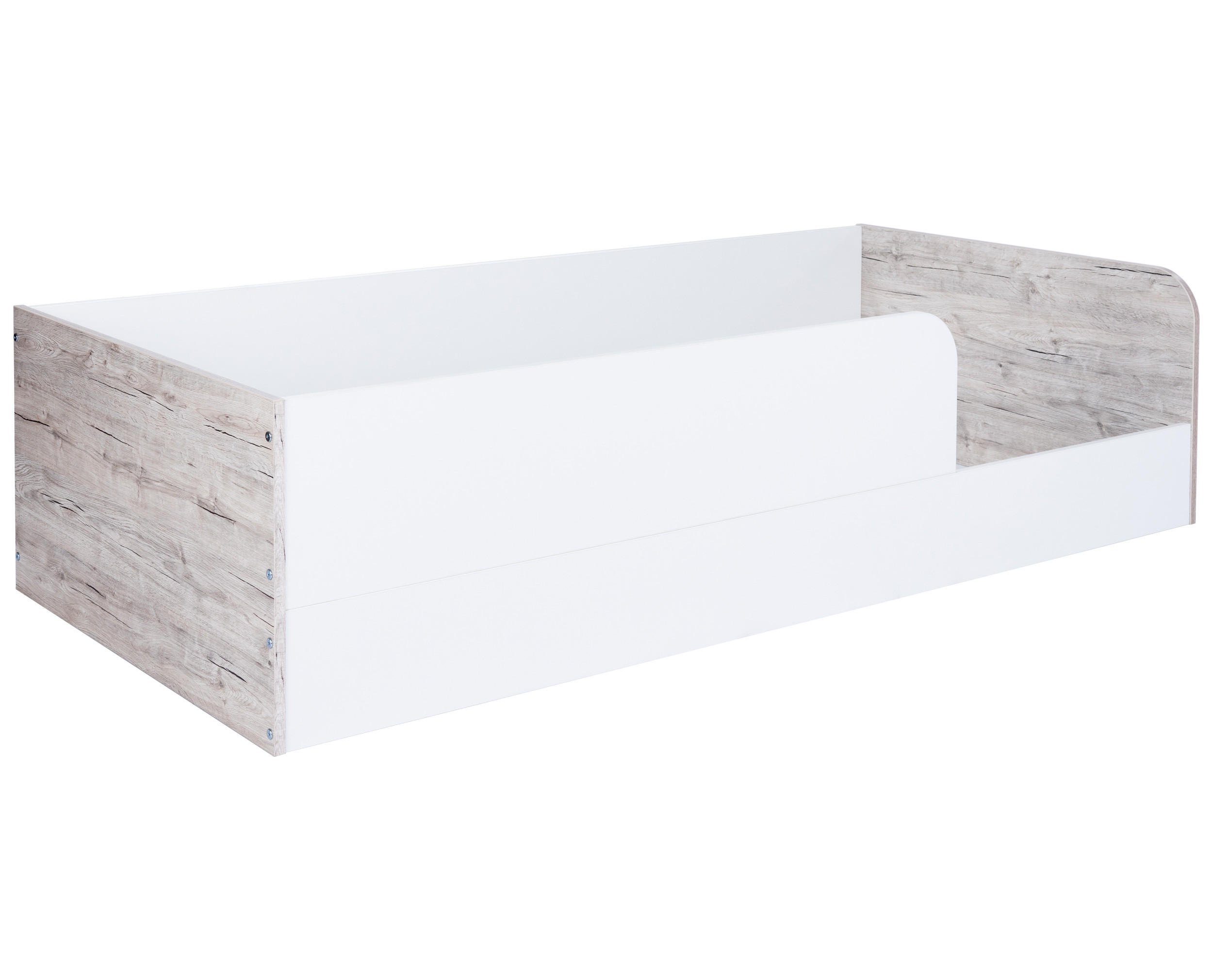 BODENBETT Bente 90 x 200 cm - Eichefarben/Weiß, Holzwerkstoff (90/200cm) - arthur berndt
