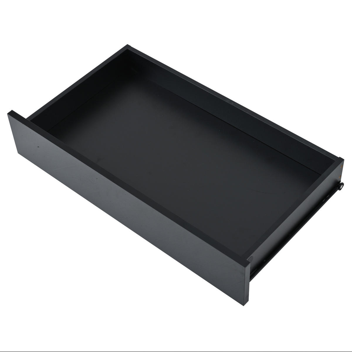 KONFERENČNÍ stolek z dřevotřísky 95x50x40 cm černý s LED osvětlením, výsuvnou deskou a úložným prostorem - černá, kompozitní dřevo (95/50/40cm) - Modfu