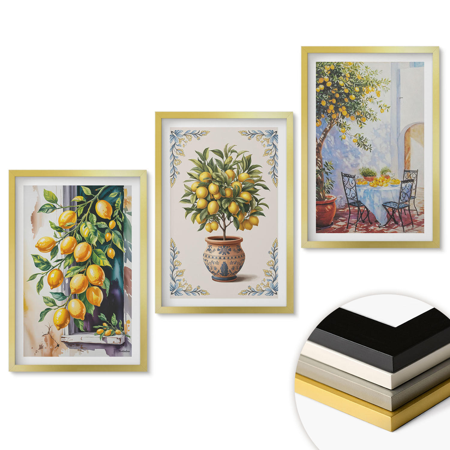 ArtPrintCave Wandbilder Gold 40x60 cm