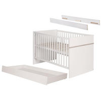 BABYBETT -Set Moritz 70 x 140 cm - Weiß, Holzwerkstoff (76/81/142.5cm) - Roba