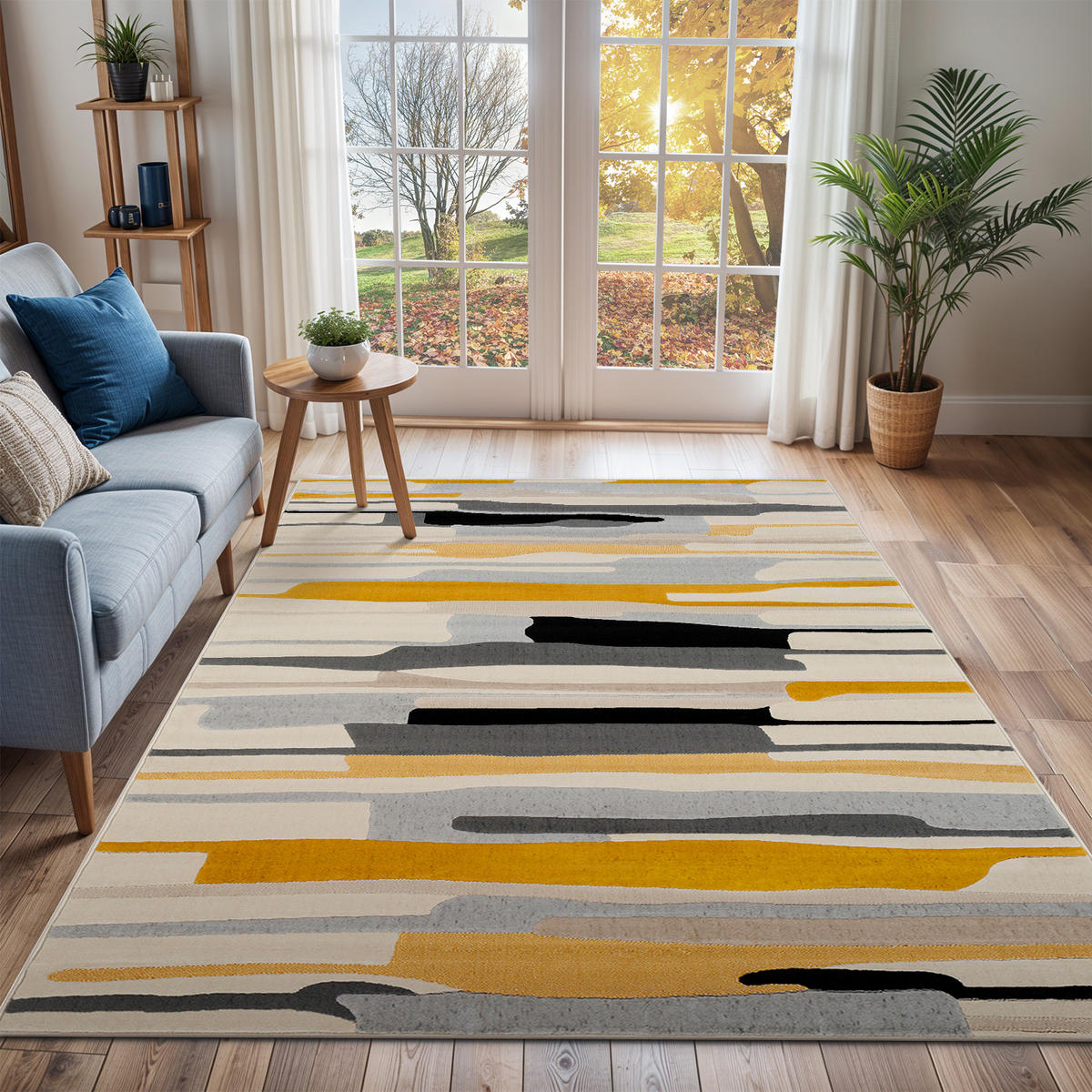 KURZFLORTEPPICH 120x170 cm Mehrfarbig - Multicolor, Naturmaterialien/Textil (120/170cm) - LIVABLISS