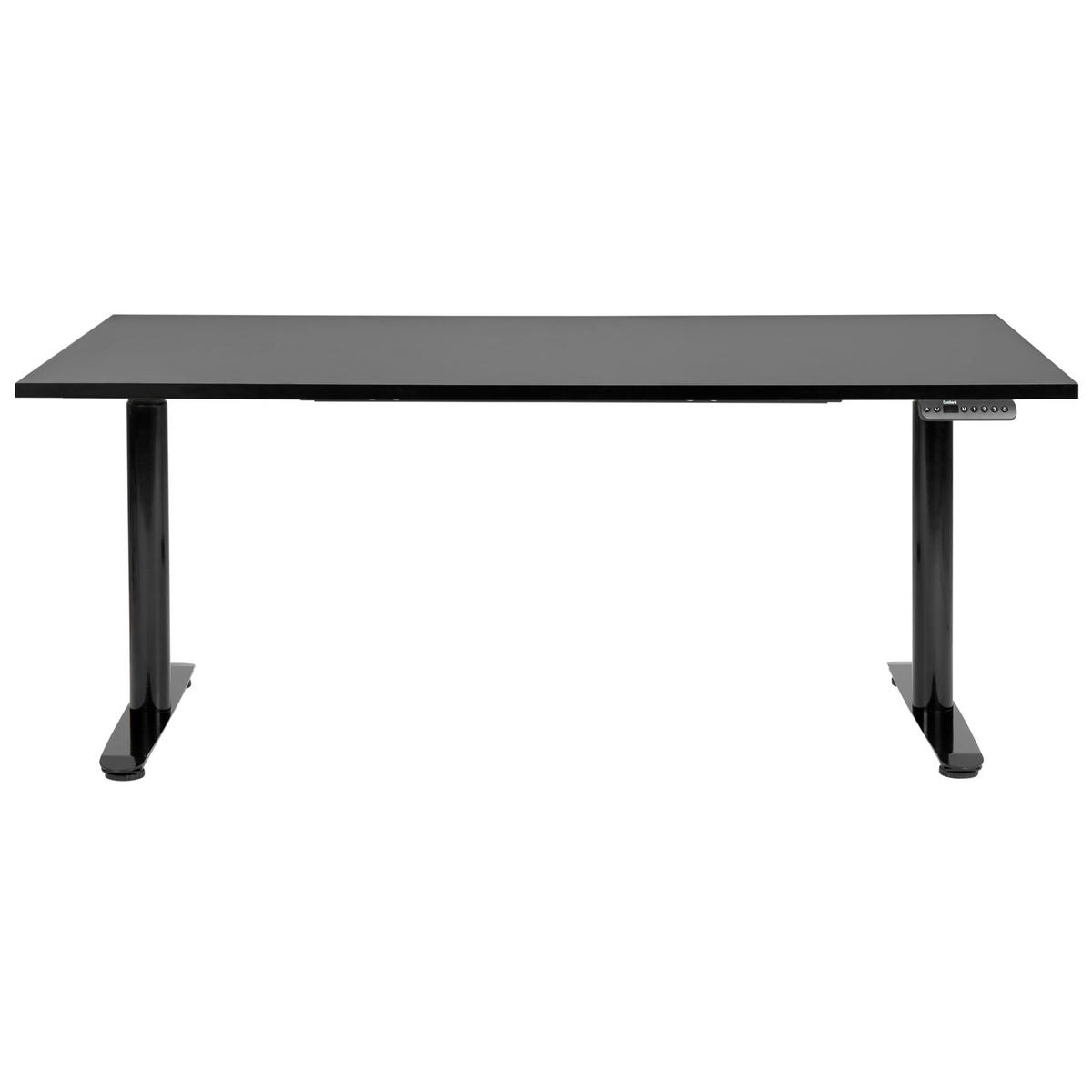 HÖHENVERSTELLBARER SCHREIBTISCH Elektrisch 160/72 cm Schwarz Destin IV - Schwarz, Holzwerkstoff (72/160/67cm) - Beliani
