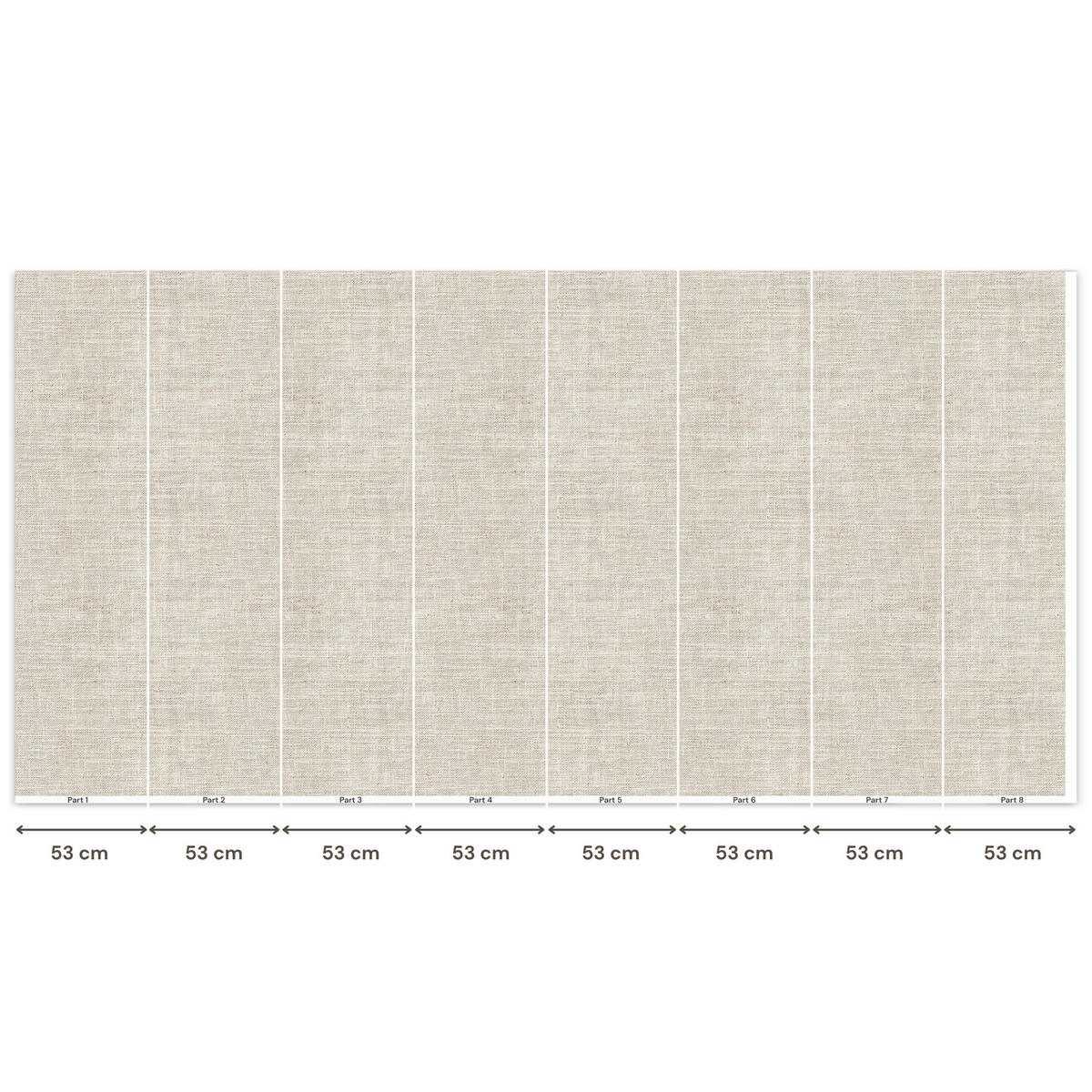 TAPETE - Leinen - Textur - Beige - 450x220 cm - Creme, Papier (450/220cm) - OnlyWow