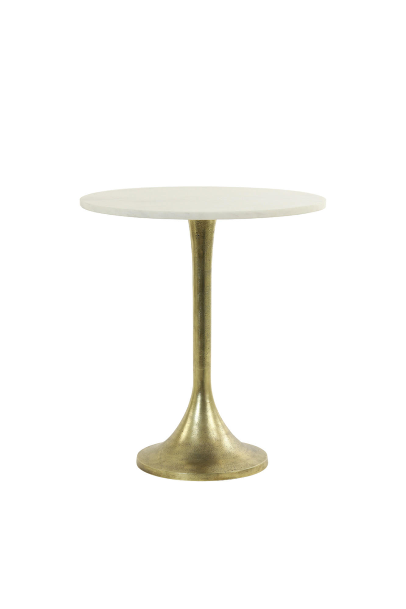 BEISTELLTISCH Rickerd Weiß Ø48/53 cm - Weiß, Metall (48/48/53cm) - Light & Living