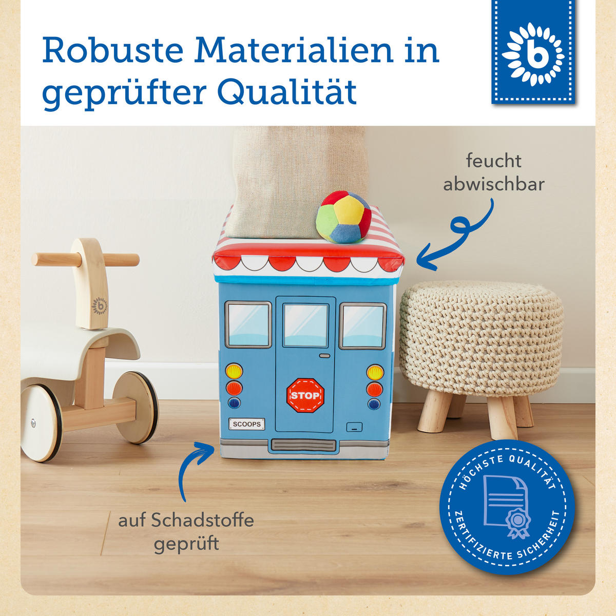 AUFBEWAHRUNGSBOX mit Deckel Kinder Icecr - Multicolor, Kunststoff (26.5/55cm) - Bieco Spielwaren