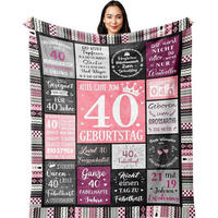 KUSCHELDECKE 40. Geburtstag 150 x 130 cm - Multicolor, Textil (130/150cm)