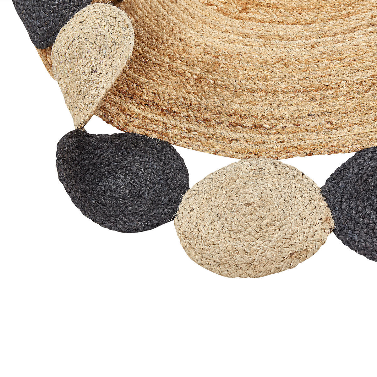 KURZFLOR-TEPPICH Vostan 140/140 cm - Naturfarben, Naturmaterialen (140/140cm) - Beliani