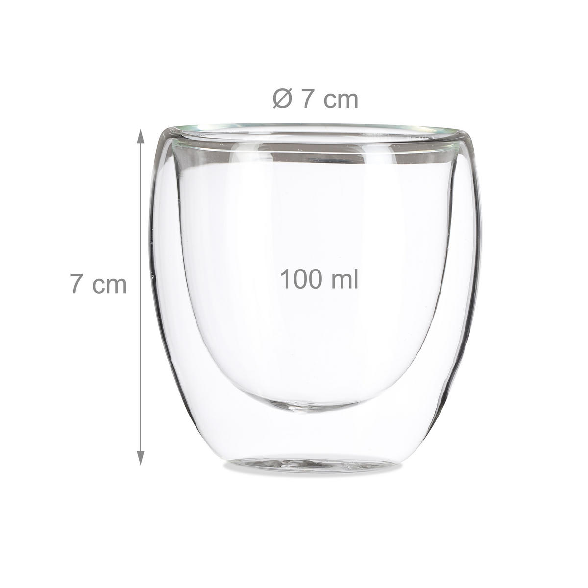 ESPRESSOGLÄSER 6er Set - Transparent, Glas (0.1L) - Relaxdays