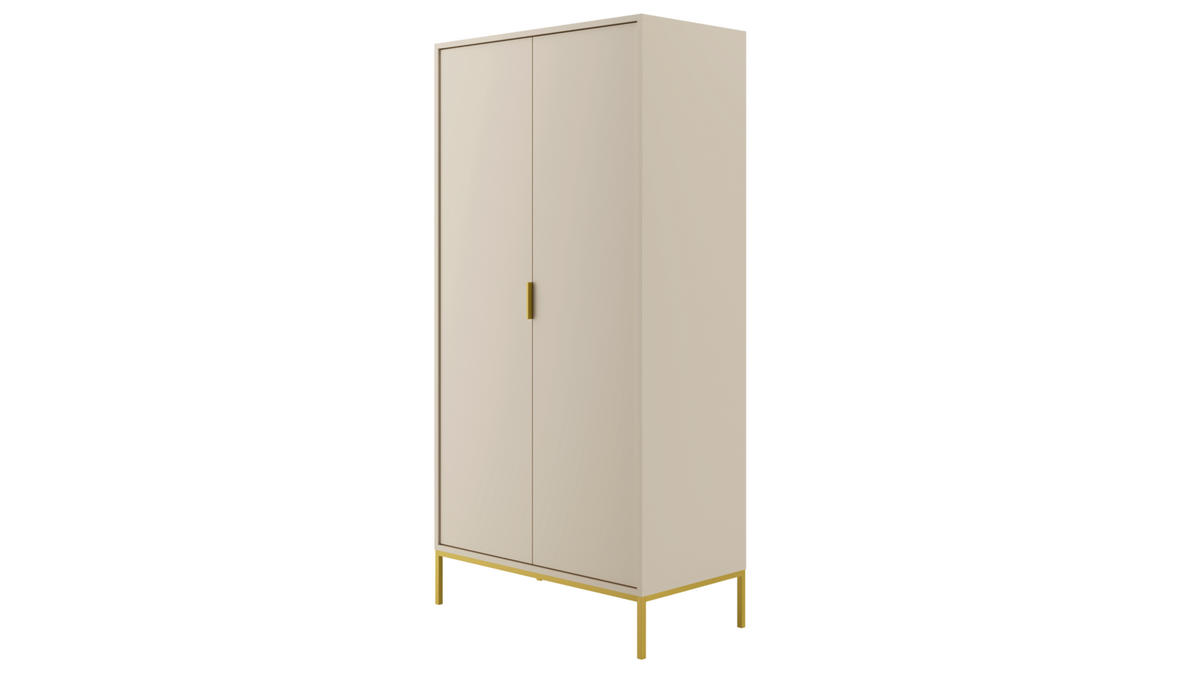 DREHTÜRENSCHRANK Austin - Beige, Holzwerkstoff (55/205/100cm) - RAUMHIRSCH FURNITURE