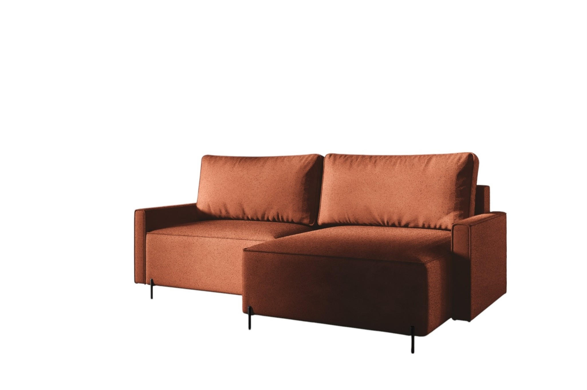 ECKSOFA Braga Mit Schlaffunktion - Rotbraun, Holzwerkstoff/Textil (229/148cm) - Fun Möbel