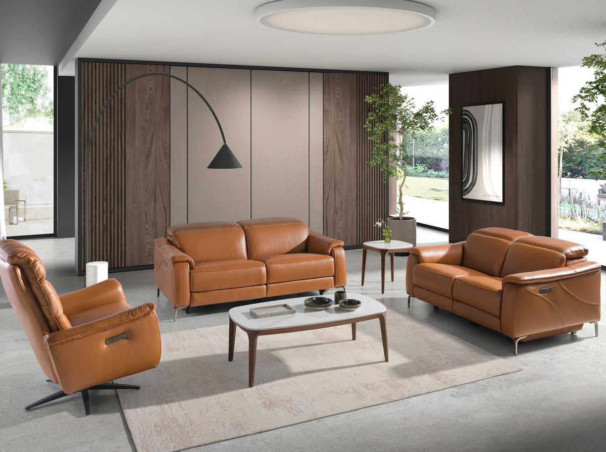 COUCHTISCH Ovaler Tisch aus Porzellan, Marmor und Nussbaum 119/65/41 cm - Walnussfarben/Weiß, Keramik (65/119/41cm) - ANGEL CERDA